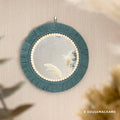 INS Boho Woven Tassels Wall Hanging Make up Mirror Home Decor