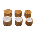 Bamboo and Wood Products Cosmetic Packaging Bottle Cap 18/20/24/410 Plastic Bottle Spiral Lid 20mm 24mm 28mm Bamboo Screw Cover