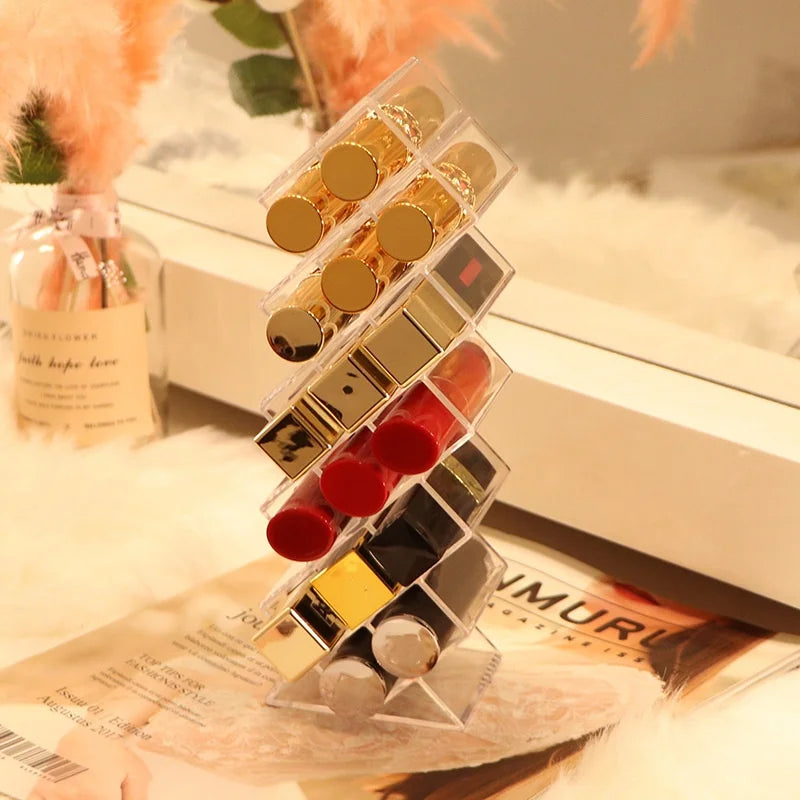 Fish Type Vertical Lipstick Organizer Can Put Lip Glaze Lipstick Rack Cosmetic Organizer Display Stand Lipstick Storage Box