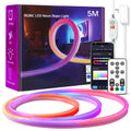 16.4ft 5m IP67 Waterproof RGB IC Addressable Remote Google Alexa Voice Tuya Smart WiFi Control CRI 80 2700K-7000K LED Neon Flex