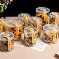 Clear PET Plastic Flip Hinged Jar 65mm Diameter 8 oz Food Grade for Snack Candy Cookie Sugar Salad Canned Food Storage Wholesale