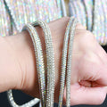 4mm/6mm Textile-Glass Rhinestone Rope for Professional Tailoring Supplies & Apparel Design Rhinestones