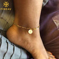 Fashion Name Anklet Personalize Foot Jewelry Gold Plated Alphabet Charm Stainless Steel Initial Letter Anklets