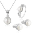 Poliva Elegant 925 Sterling Silver Jewelry Sets Aaa Cubic Zirconia Freshwater Pearl Luxury Jewelry Set for Women