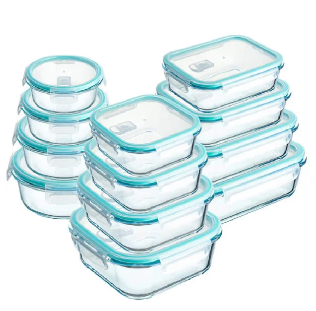 Wholesale Glass Food Storage Containers Glass Meal Prep Containers With Lids Leak Proof Microwave & Freezer Safe