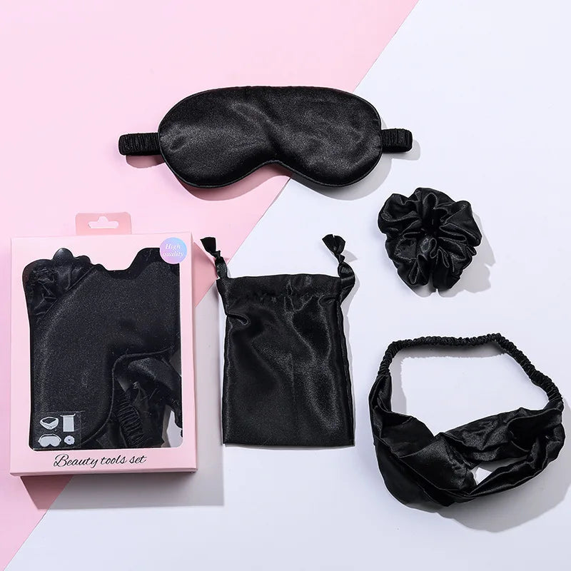 SongMay High-Grade Satin Sleep-Blocking Eye Mask and Hair Band Kids' Wedding Gifts Silk Material to Relieve Fatigue
