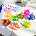 Popular Small Shark Hair Claws New Design Candy Color Transparent Square Plastic Hair Accessories for Girls and Ladies