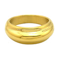 Vintage Fashion Gold Plated Stainless Steel Princess Cut Wedding Engagement Ring Irregular Hammered Grain Band for Party