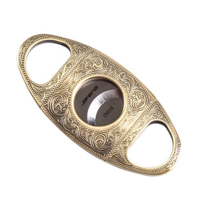 Wholesale Custom Logo Gold Black Chrome Stainless Steel Scissor Mini Knife Luxury Double Blade Cigar Cutter