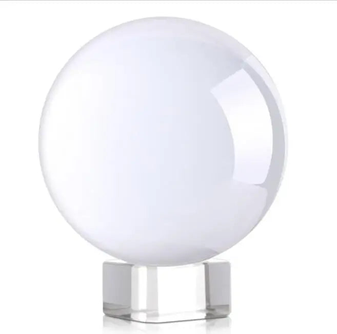 Brilliant Crystal 60MM K9 Crystal Polished Laser Engraved Lensball with Stand