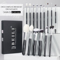 Custom Logo 15pcs Black Luxury Goat Hair Makeup Brush Set with Case Private Label for Concealer Eyeliner Brushes Makeup