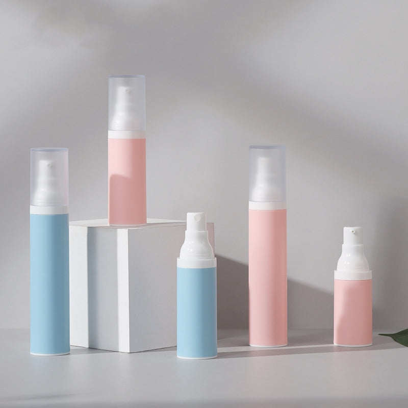 Beautiful Empty 15ml 30ml 50ml Blue Pink Airless Cosmetic Lotion Pump Bottle Hair Mist Spray Bottles for Skin Care