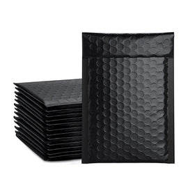 Eco-friendly Shipping Custom Design Printed White Rose pink Poly Bubble Padded Envelopes Black Biodegradable Mailer Bag
