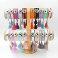 104 Colors Options Ethnic Style Jewelry New Simple Fashion DIY Button Bracelet Tassel Webbing NOO SA Snap Bracelet Bangle