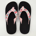 Fancy Flip Flops for Ladies Lace Upper Anti-Slip Outdoor Slippers Fashionable Printed Eva Slippers for Beach Summer Autumn