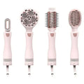 Wholesale China Manufacturer Low Noise 4 in 1 Dual Voltage pink Attachment Blow Hair Dryer Brush for Natural Hair with logo
