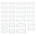 36-Piece Set Modern Plastic Cosmetic Storage Box Square Makeup Organizer Container for Sundries