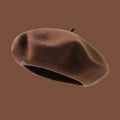 Fashionable Solid Color Girls Elegant Ladies Warm Women Beret Wool Hats