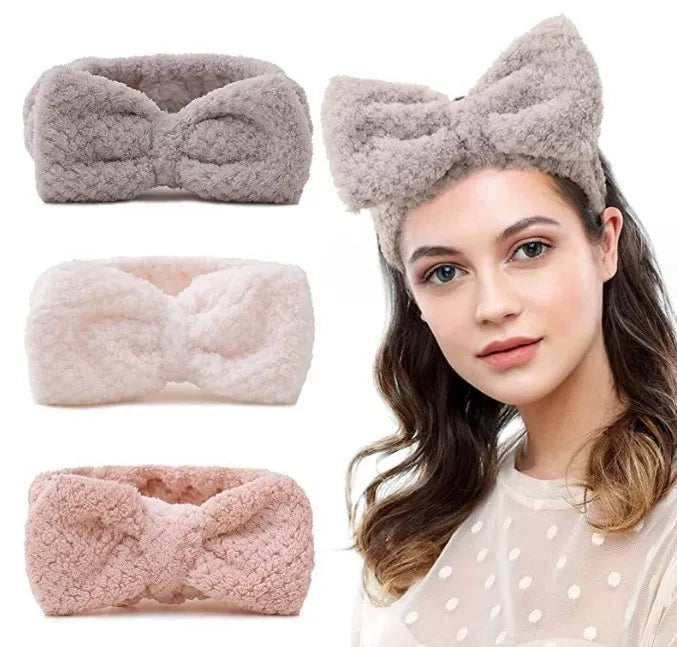 Washing Face Makeup Band Holds Hair Women Face Wash Band Skincare Bowtie Hair Band