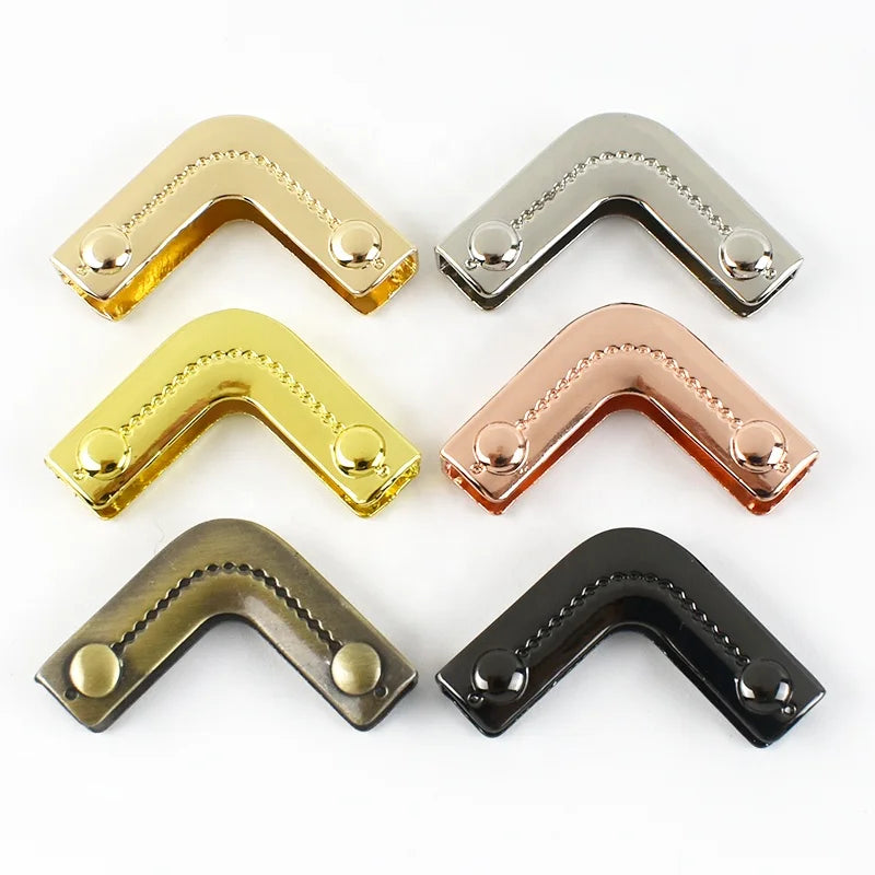 Deepeel BF356 25mm Zinc Alloy Decorative Bag Buckle Handmade DIY Hardware Accessories Product Corner Buckle for Bag Edge Banding