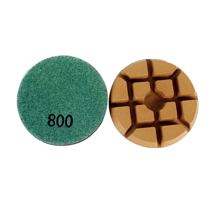 True Shine 3 Inch Yellow Resin Bond Diamond Concrete Polishing Pads OEM 1 Piece #50-#3000 Grit Aggressive Long Life Span 11mm