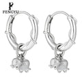 Fine Lily of the Valley Hoop Earrings for Women 925 Sterling Silver Minimalist Flower Earring Custom Designer Jewelry Wholesale