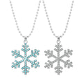 New Simple Snowflake Necklace Pendant Christmas Full Diamond Snowflake Necklace Jewelry