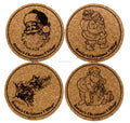 factory supplier custom printed drink beer absorbent blank cork coaster set of 16pcs