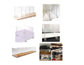 Factory Wholesale Clear Acrylic Shelf Divider Clothing Partition Board for Home Supermarket Store Shop School Library Etc.