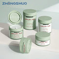 Wholesale PP Plastic Cosmetic Jars with Flip Top 50g 100g 120g 150g Cream Jar with Spoon White Jar with Tweezers for Pads