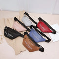 Wholesale Custom Logo Women Trend Fanny Pack Solid Color  Pu Leather Chest Female Travel Purse Waist Belt Bag