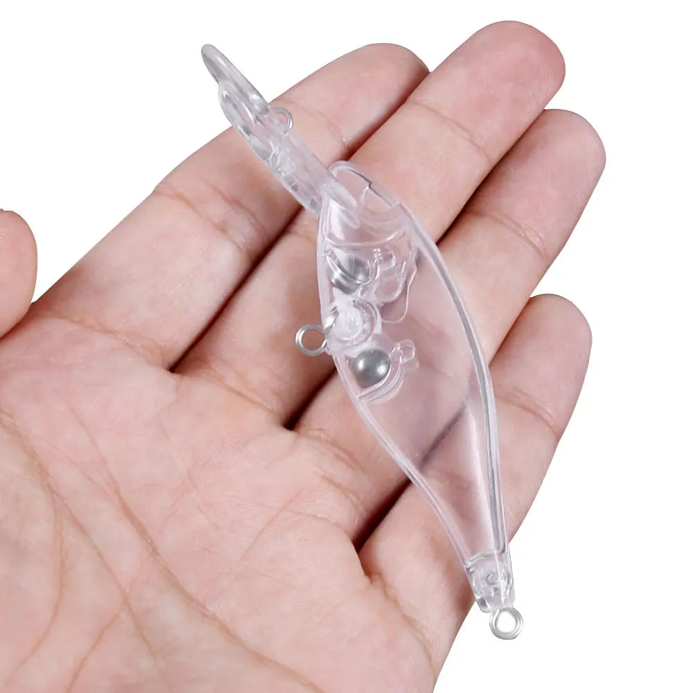 9.9CM/8.5G Hard Plastic Minnow Lures Blank Unpainted Fishing Lure Blanks