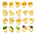 Dubai Gold Ring Jewelry  Gold Plated Ring for Women 14K Gold  Dragon Ring for Men
