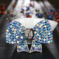 HX-284 Wholesale Rhinestone Elegant Girl Hair Claw Clip Bow Hair Clip with Diamonds Women Hairpins