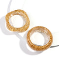 2025 New Fashion Transparent Gold and Silver Glitter Round Resin Bracelet Jewelry for Women