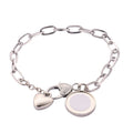 INS Style Heart Sublimation Bracelet Jewelry Blanks with Circle Charm