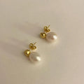 925 Sterling Silver Baroque Pearl Earrings Natural Freshwater Pearl Stud Earring Women Korean Elegant Romantic Jewelry Wholesale