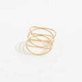 High End 18K Plain Gold Multilayer Spring Rings Stainless Steel Trendy Simple Gold Plated Jewelry Non Tarnish