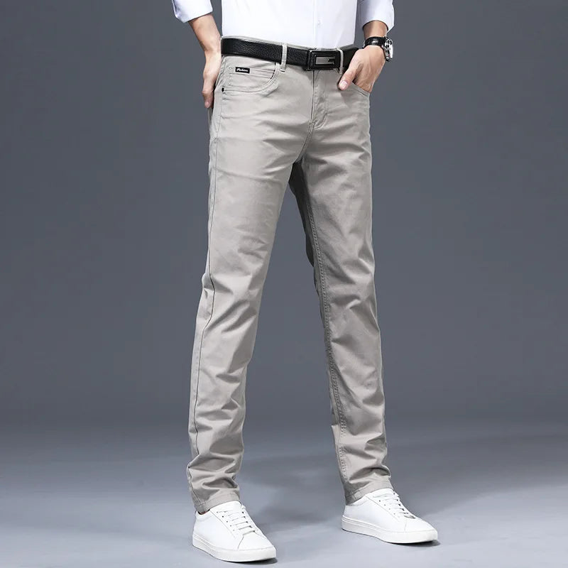 Men's Straight Tube Men's Slim Fitting Men's Pants Casual Cotton Pants