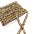 New Design Wholesale Metal Gold Rhinestone Chain Trims Strass Rhinestone Jewelry Trimming
