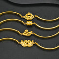 Dubai Gold Jewelry Gold Plated Classic Frosted Crown Bracelet Female Korean Style Gold PlatedFashion Jewelry Wholesale