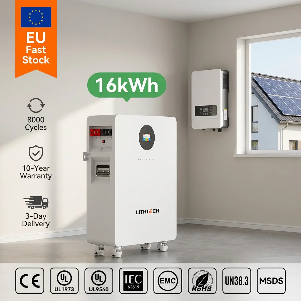 Lithtech Fast Stock Solar Battery 51.2v 100ah 200ah 314ah 5kwh 8kwh 10kwh 48v 50AH Lithium Battery Solar Storage for Home MegaBDM