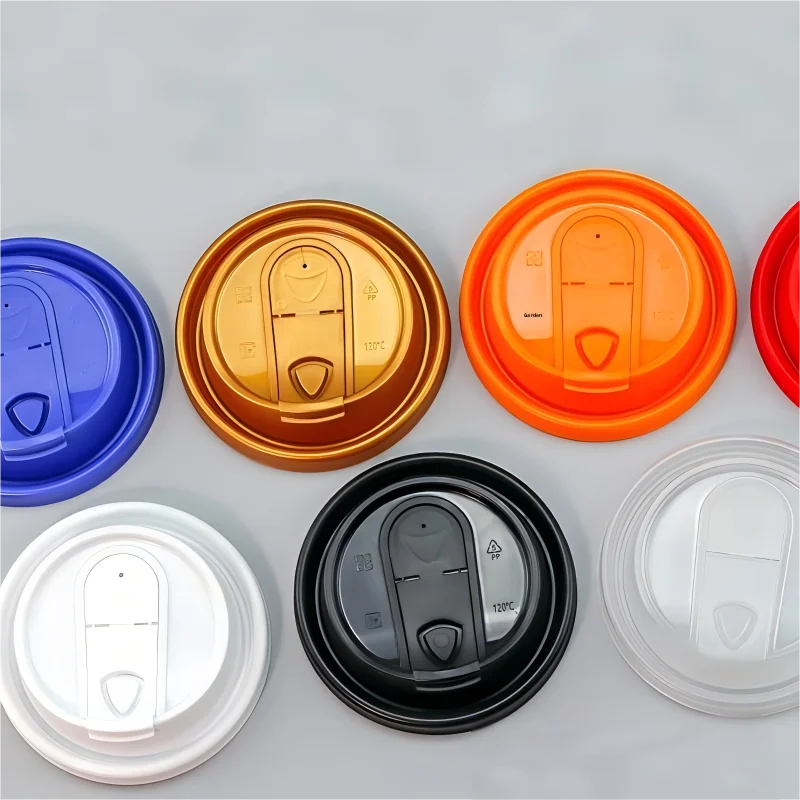 Customized Service Disposable Compostable PLA Bio Lid 90mm Single Wall Double Wall Paper Cup with Plastic pp Ps Pla Lid
