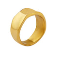 MARONEW Luxury Plain Blank Finger Women 18k Gold Non Tarnish Custom Name Stainless Steel Titanium Jewelry Rings