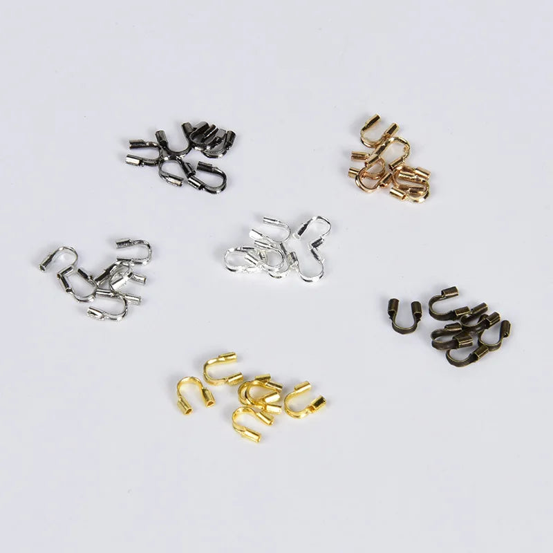 DIY Jewelry Accessories Finishing Positioning Steel Tubing Top Protector U-shaped Brass Tubes Wire Guardians