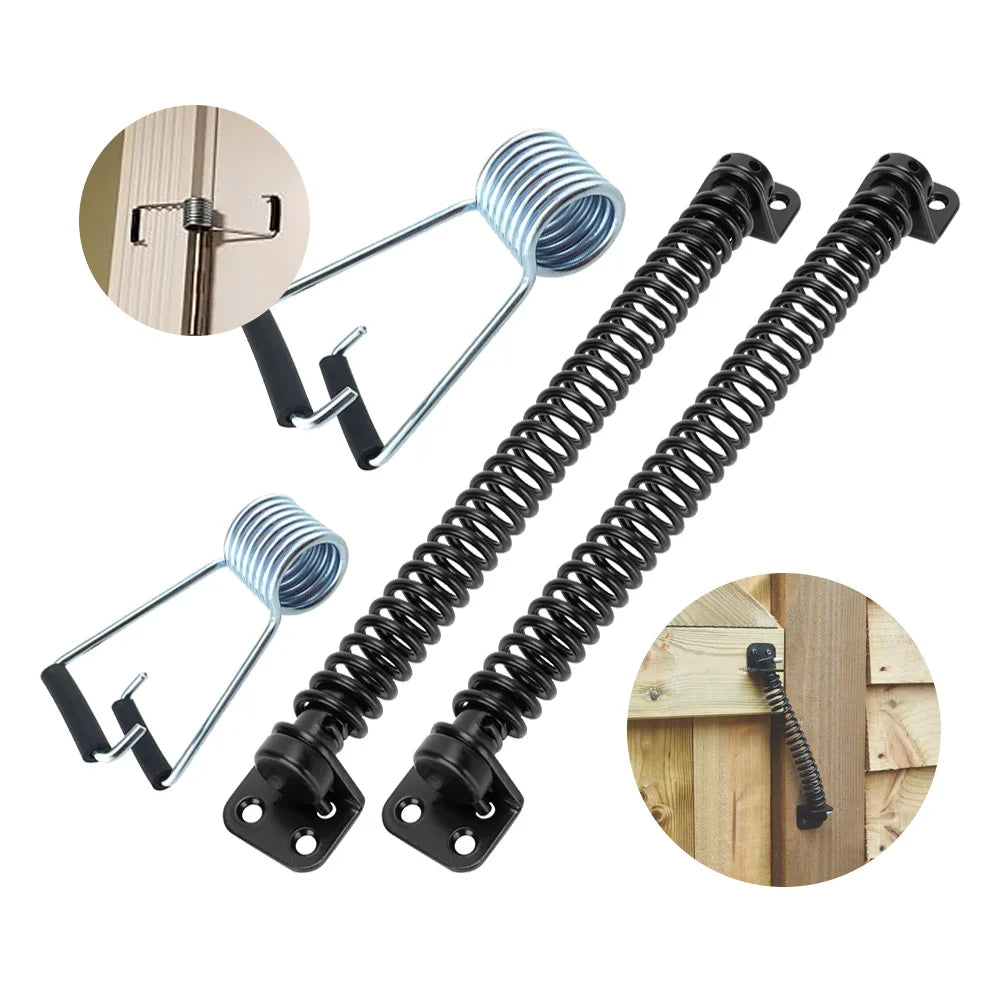 Metal Gate Door Self Closing Closure Compression Torsion Coil Spring Universal Butterfly Butt Hinge Pins Closer for Garden