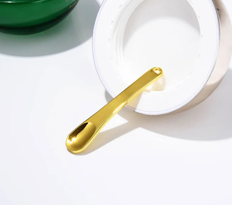 JDK Private Label Cosmetic Spatula Metal Handle Facial Cream Spoon Makeup Tools