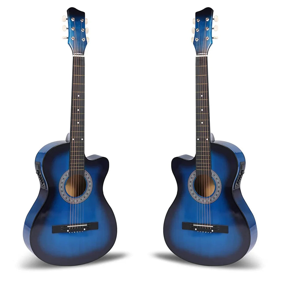 New Arrival Wholesale 38" Electric Acoustic Guitar Kit with 6 Steel Strings Mahogany Body High Grade From China Factory