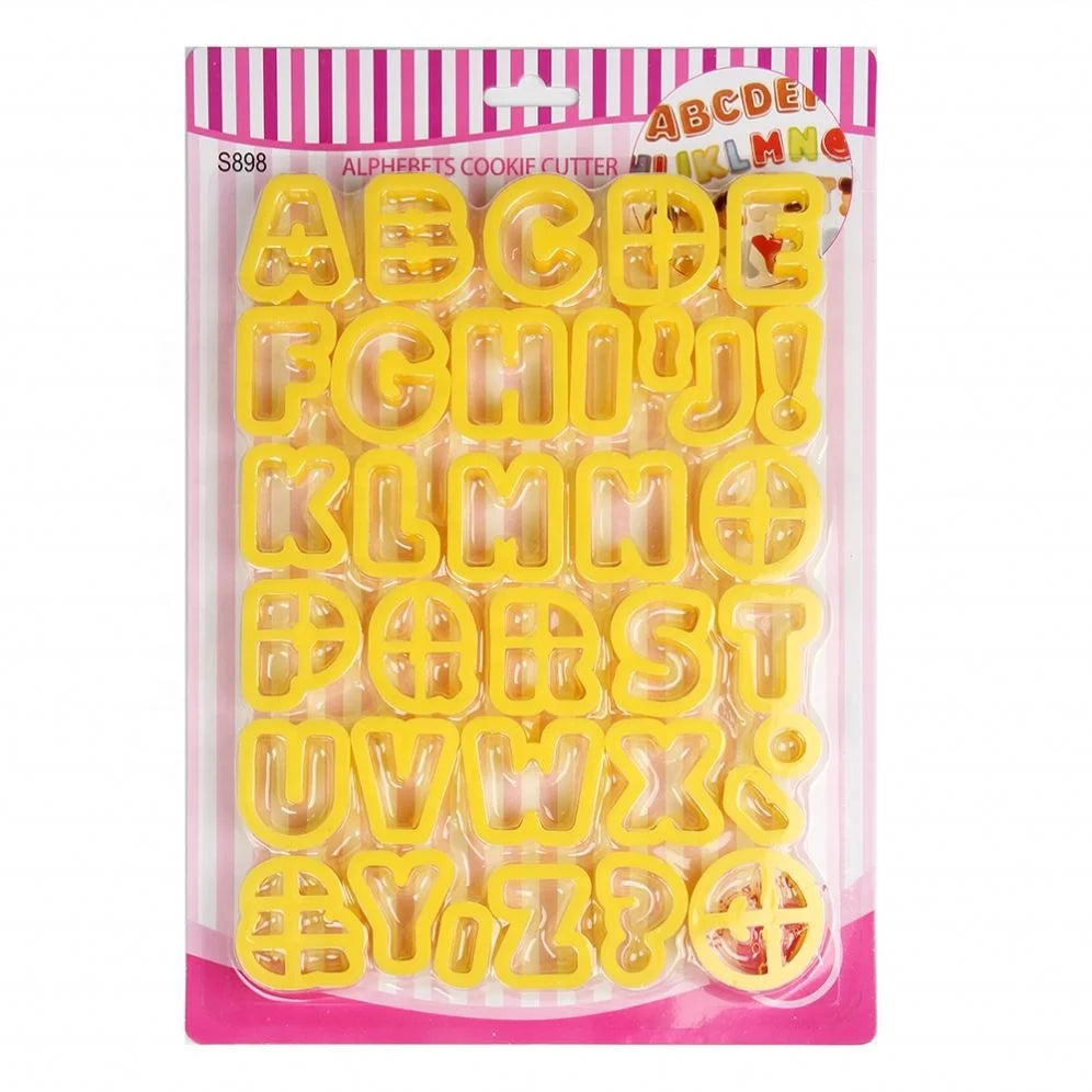 34pcs Alphabet Letter Number Cake Cutter Decorative Tools Fondant Cake Biscuit Baking Mould Symbol Cookie Cutter