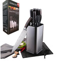 8pcs Chinese Cleaver Kitchen Knife Set with Stainless Steel Block and Color Box New Arrival